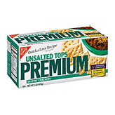 Nabisco Premium Saltine Crackers Unsalted Tops Left Picture